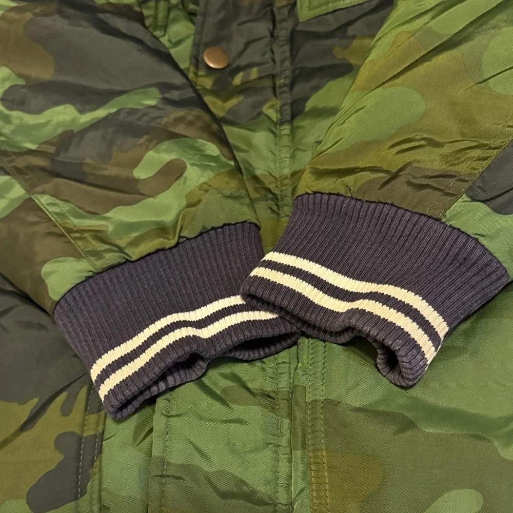 J. Crew CrewCuts Camouflage Green Puffer Jacket